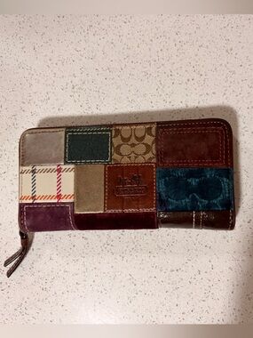 Vintage Coach Patchwork Billfold Wallet